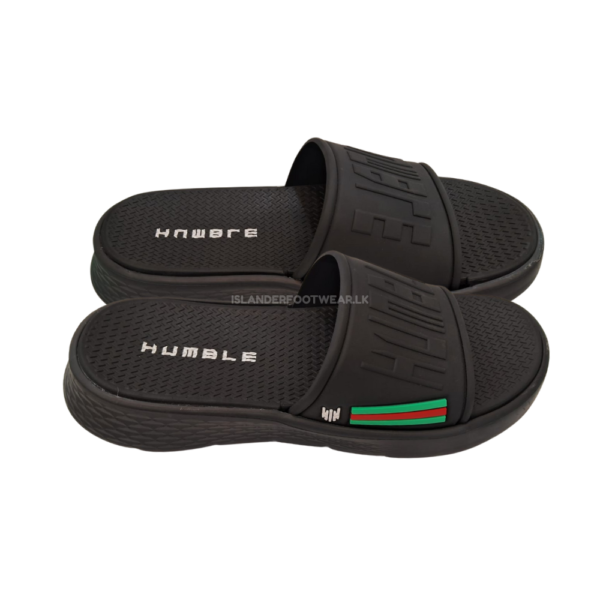 Humble Premium Comfort Slides - Green & Red Strap Line